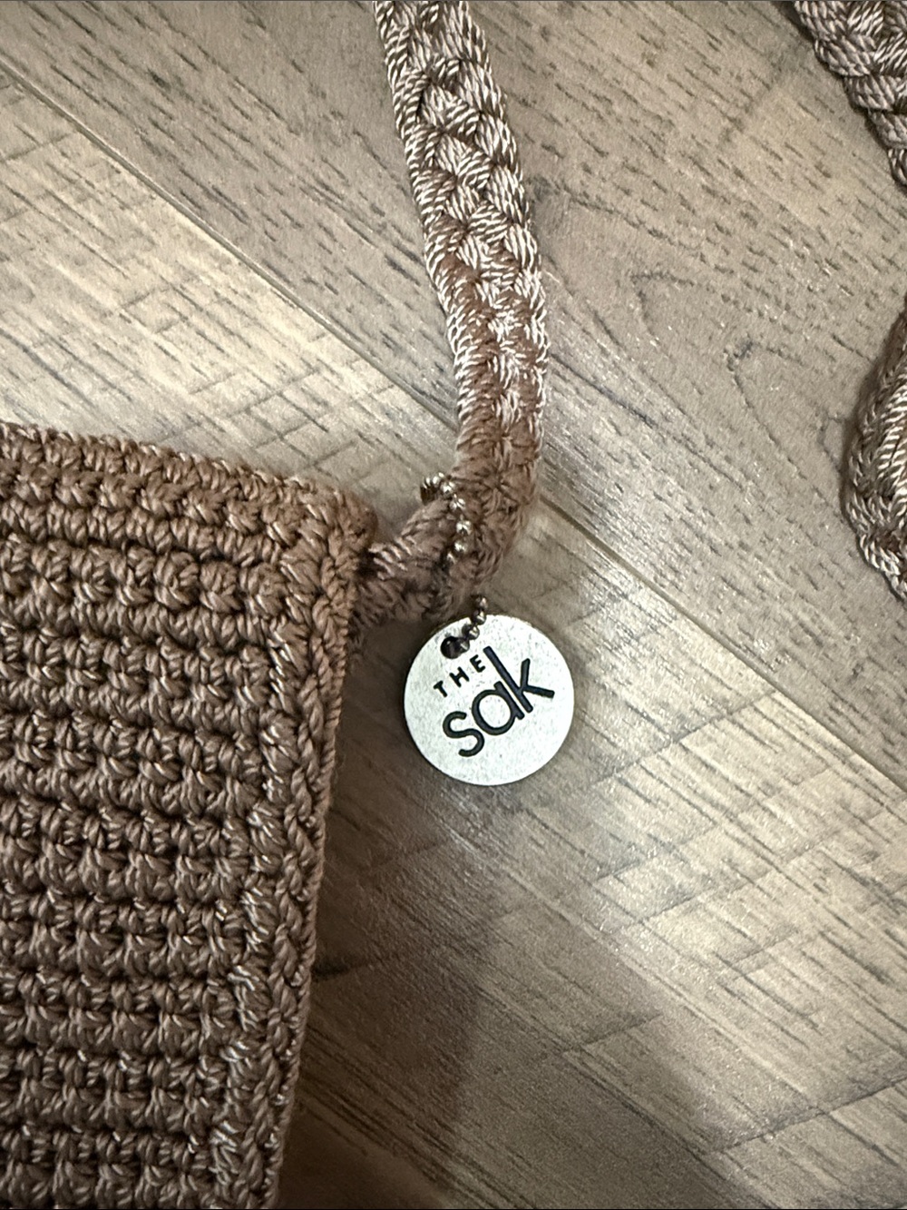 The Sak Braided Woven Crossbody Bag in Taupe - Picture 3 of 7